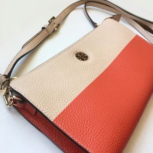 Tory Burch pebbled color block crossbody -  NWOT